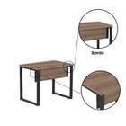 Escrivaninha M90/60p25tub 90cm Industrial Walnut E Preto Waln