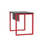 Escrivaninha M90/60p 25tub 90cm Industrial Preto E Vermelho P