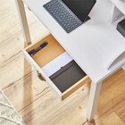 Escrivaninha Madeira 2 Gavetas 6 Nichos Marlene - Branco