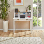 Escrivaninha Madeira 2 Gavetas 6 Nichos Marlene - Branco