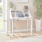 Escrivaninha Madeira 2 Gavetas 6 Nichos Marlene - Branco