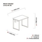 Escrivaninha Madeira 900x600x750mm M900pe40tub 90cm Industria