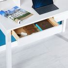 Escrivaninha Madeira Mesa 2 Gavetas 3 Nichos Lennox - Branco