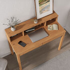 Escrivaninha Madeira Mesa 2 Gavetas 3 Nichos Lennox - Madeira