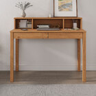 Escrivaninha Madeira Mesa 2 Gavetas 3 Nichos Lennox - Madeira