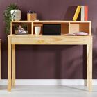 Escrivaninha Madeira Mesa 2 Gavetas 3 Nichos Lennox - Natural