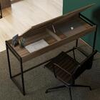 Escrivaninha Madeirada E Tubos Pretos Carraro