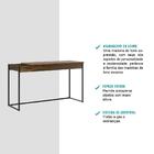 Escrivaninha Madeirada E Tubos Pretos Carraro