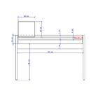 Escrivaninha Madeirada E Tubos Pretos Carraro