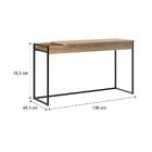 Escrivaninha Madeirada E Tubos Pretos Carraro