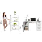 Escrivaninha Madesa Alaska + Estante Escada - Branco