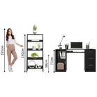 Escrivaninha Madesa Alaska + Estante Escada - Preto