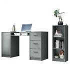 Escrivaninha Madesa Alaska + Estante Livreiro 6905 - Cinza