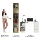 Escrivaninha Madesa Alaska + Estante Livreiro 6906 - Branco/c