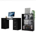 Escrivaninha Madesa Alaska + Estante Livreiro 6907 - Preto
