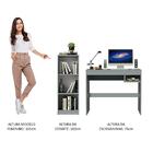 Escrivaninha Madesa Rubi + Estante Livreiro 6905 - Cinza