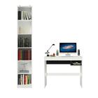 Escrivaninha Madesa Rubi + Estante Livreiro 6906 - Branco