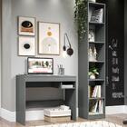 Escrivaninha Madesa Rubi + Estante Livreiro 6906 - Cinza