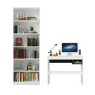 Escrivaninha Madesa Rubi + Estante Livreiro 6908 - Branco