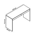 Escrivaninha Madri Para Computador 2 Gavetas B35 Novam