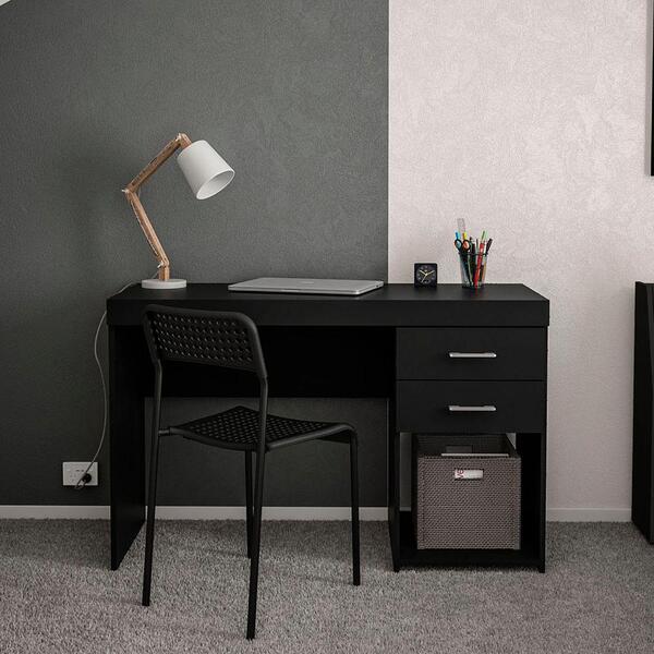 Escrivaninha Malta 2 Gavetas Com Cadeira Vilhena Preto Polito