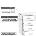 Escrivaninha Malta Com 4 Gavetas Para Escritório - Branco