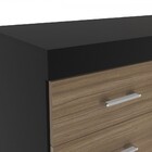 Escrivaninha Malta Com 4 Gavetas Para Escritório - Preto/cas