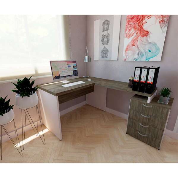 Escrivaninha Marchera 4 Gv Ameixa Negra E Branca