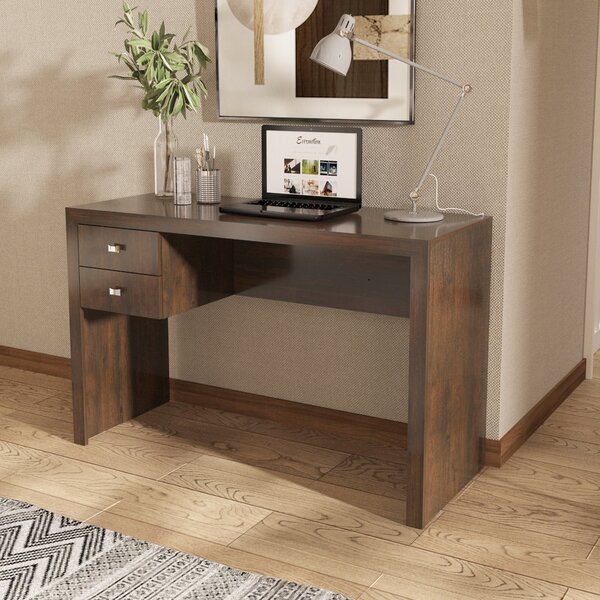 Escrivaninha Me4123 2 Gavetas 117cm Rustico Rustico