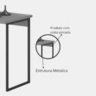 Escrivaninha Mega Estilo Industrial Com Pés Metálicos Preto