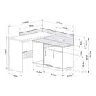 Escrivaninha Mega Office Branca E Amêndoa