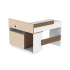 Escrivaninha Mega Office Branca E Amêndoa