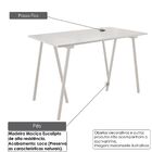 Escrivaninha Mesa Cavalete Trio 100cm Em Madeira Eucalipto/ M