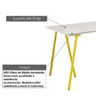 Escrivaninha Mesa Cavalete Trio 100cm Em Madeira Eucalipto/ M