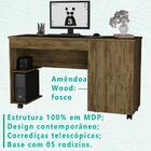 Escrivaninha Mesa Computador 1 Pt 1 Gav Rodizios Ar8 Mpri