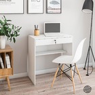 Escrivaninha Mesa De Computador Estudare Branco 1 Gaveta - Re