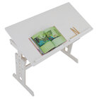 Escrivaninha Mesa De Desenho Olivia Em Madeira Maciça - Branco