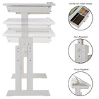 Escrivaninha Mesa De Desenho Olivia Em Madeira Maciça - Branco