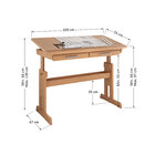 Escrivaninha Mesa De Desenho Olivia Em Madeira Maciça - Mel C