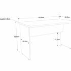 Escrivaninha Mesa De Escritório 1,20m Tampo 30mm Work30