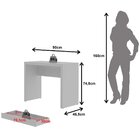 Escrivaninha Mesa De Escritório 90 Cm 1 Gaveta Branco