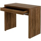 Escrivaninha Mesa De Escritório 90 Cm 1 Gaveta Nogal