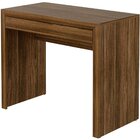 Escrivaninha Mesa De Escritório 90 Cm 1 Gaveta Nogal