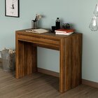 Escrivaninha Mesa De Escritório 90 Cm 1 Gaveta Nogal