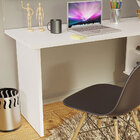 Escrivaninha Mesa De Escritório De Canto 3 Gavetas Branca Lis