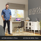 Escrivaninha Mesa De Escritório De Canto 3 Gavetas Branca Lis