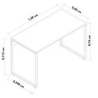 Escrivaninha Mesa De Escritório Studio Industrial 120 Branco