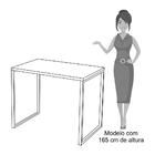 Escrivaninha Mesa De Escritório Studio Industrial M18 Branco
