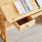 Escrivaninha Mesa Desenho Madeira 1 Gaveta Flexi Natural
