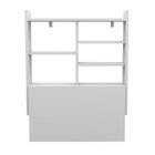 Escrivaninha Mesa Dobrável Com Estante 63cm Branco Branco